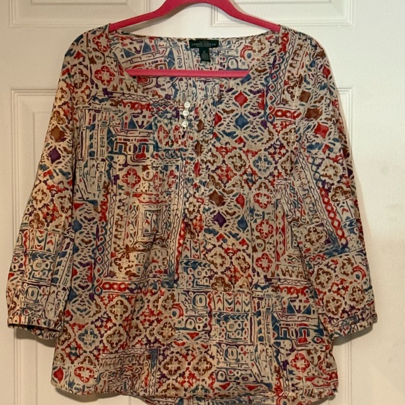 Multicolor Patterned Women's Top - Picture 4 of 5
